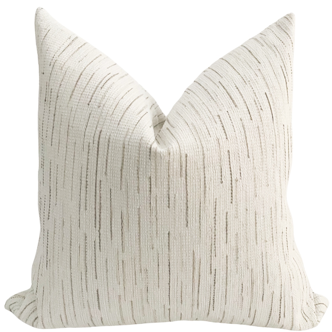 Off fashion white textured throw pillows