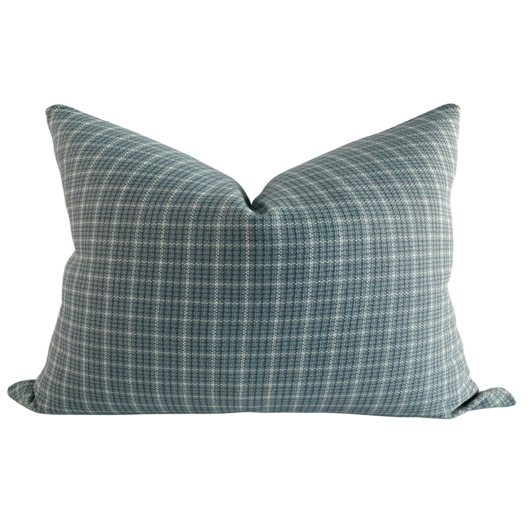 Small Plaid | Blue Pillow Cover