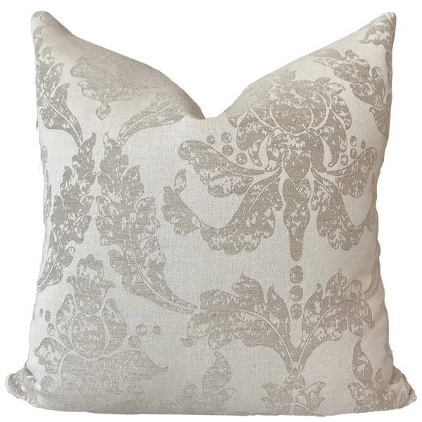 Lacy Damask Pillow Cover