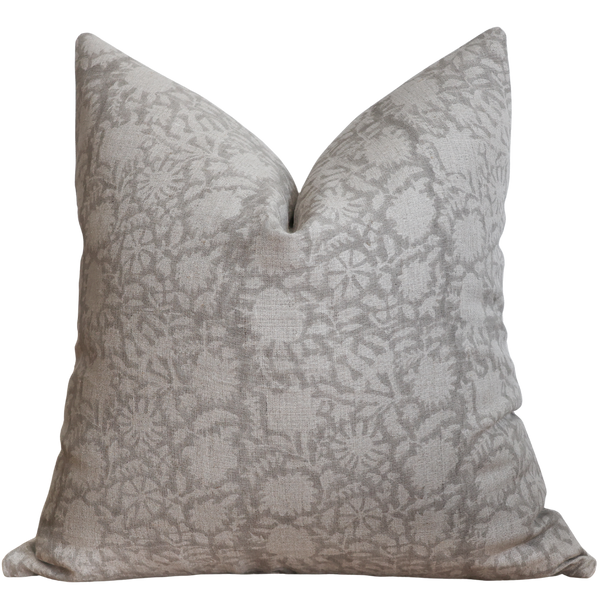 Quiet Meadow Block Print Pillow Cover