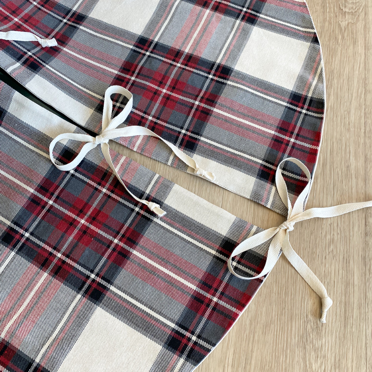 Red Plaid Christmas Tree Skirt