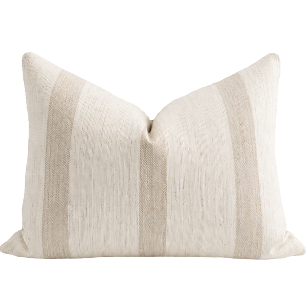 Reflection Stripe | White Pillow Cover
