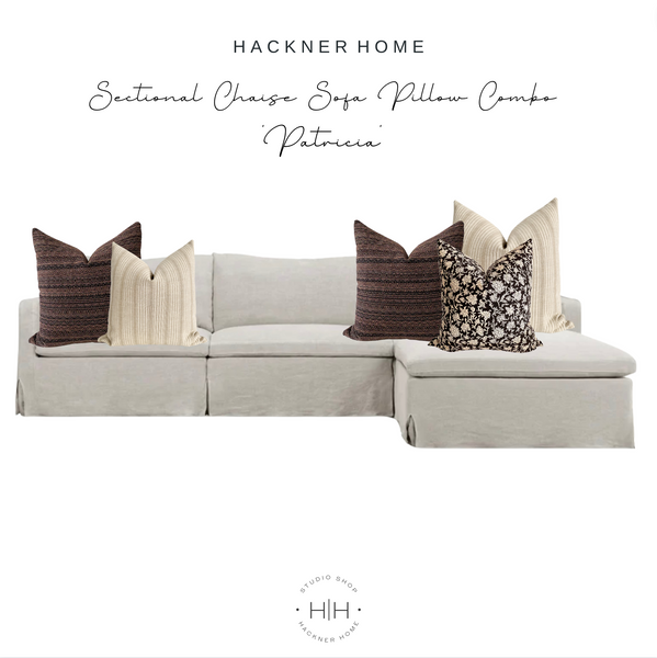 Sectional Chaise Sofa Pillow Combo | Patricia