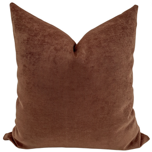 Washed Rust Velveteen Pillow Cover
