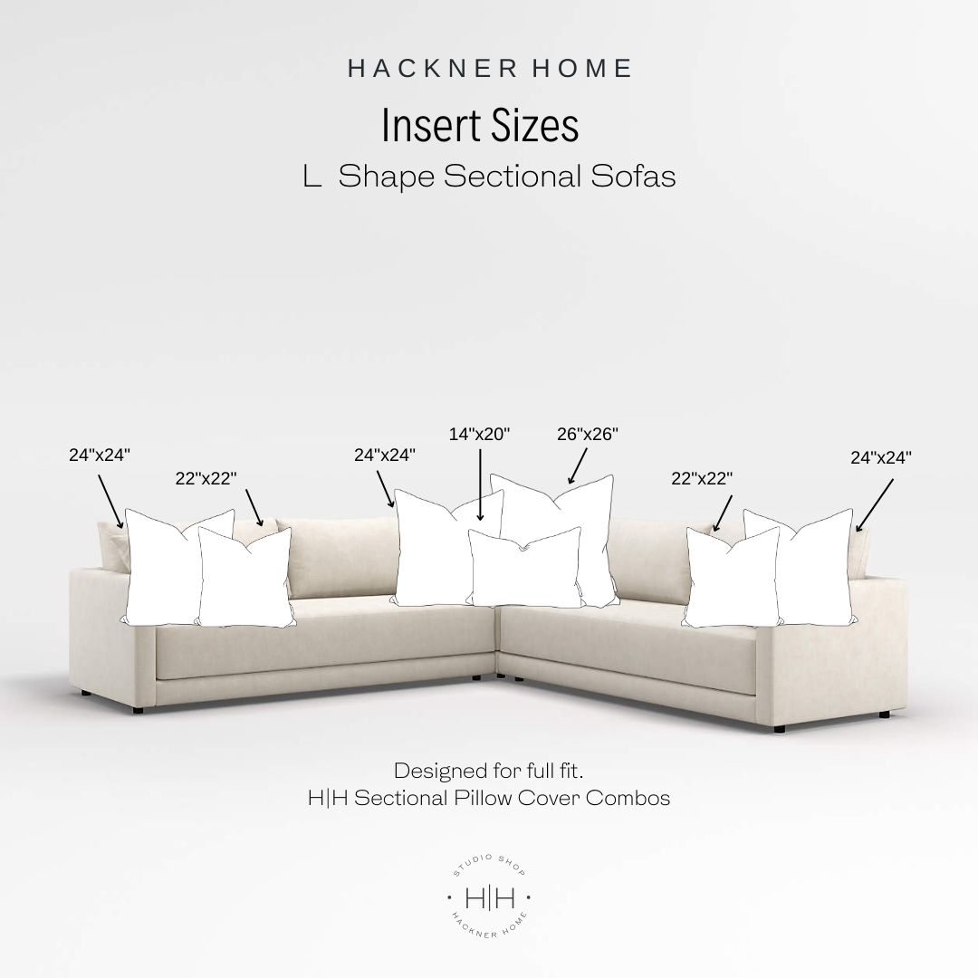 Sectional Pillow Inserts for L Shaped Bench Lumbar Center Design