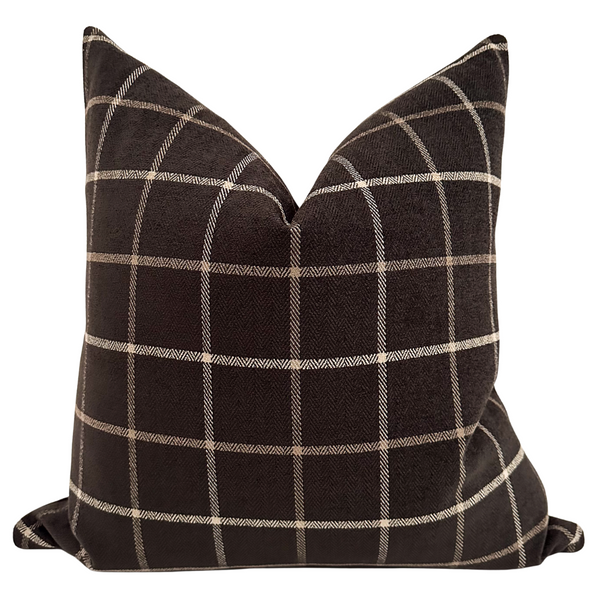 Sully Black Plaid Pillow Cover