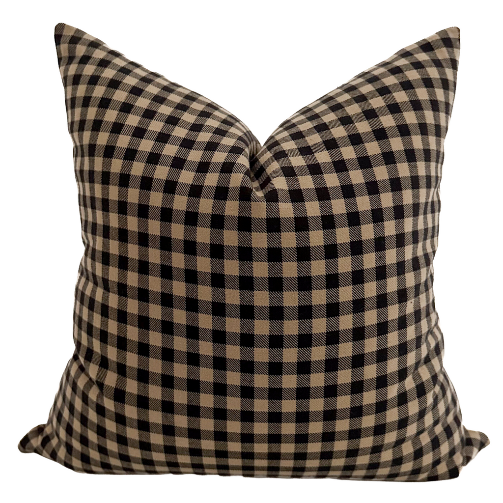 Black check pillows hot sale