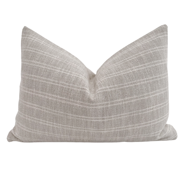 Textured Stripe | Gray Pillow Cover