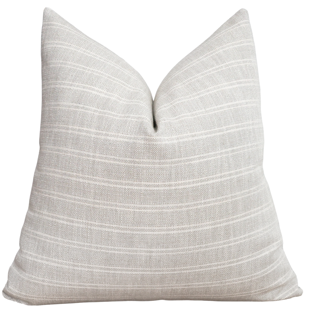Textured Stripe | Gray Pillow Cover