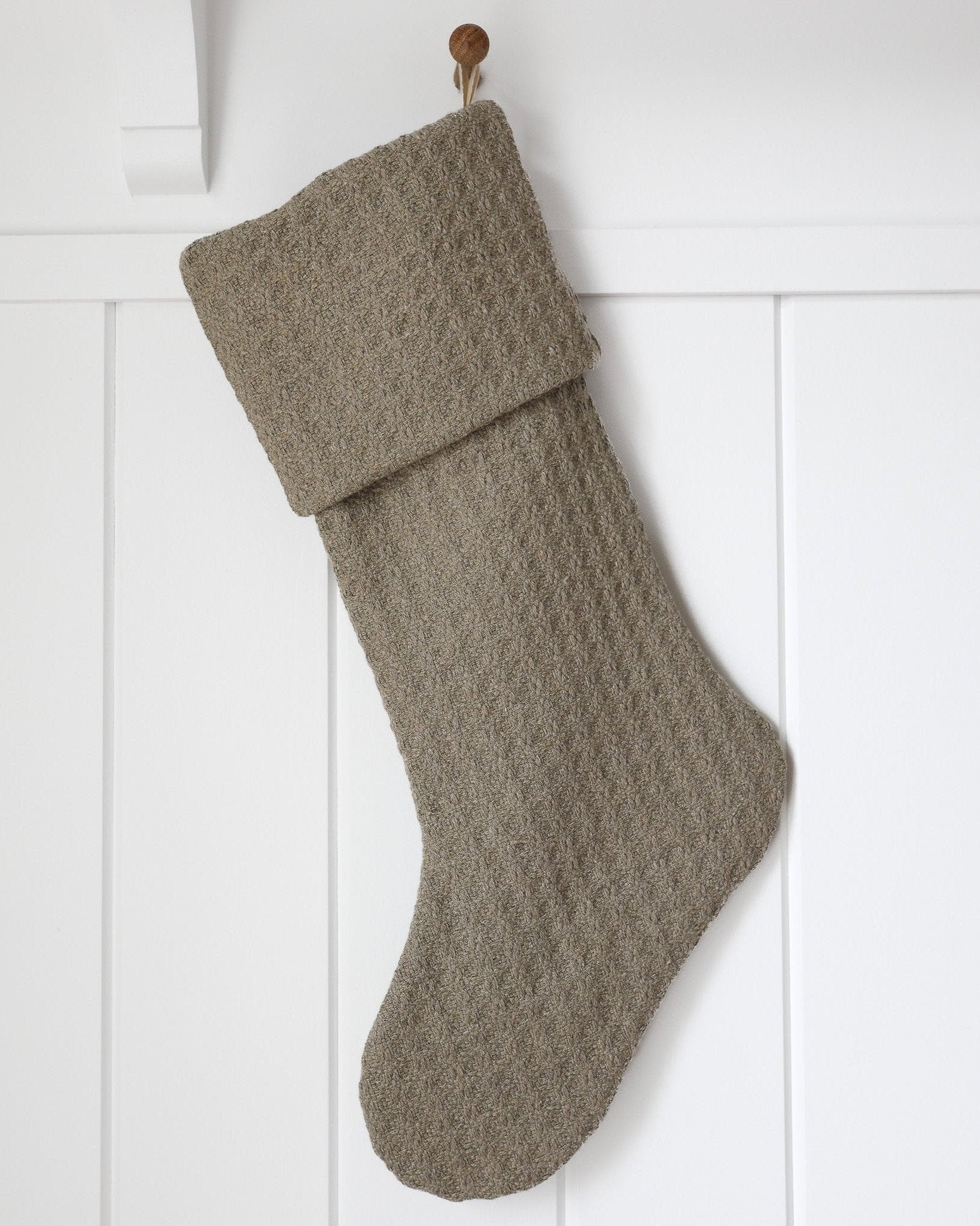 Textured Taupe Christmas Stocking | Heritage Design