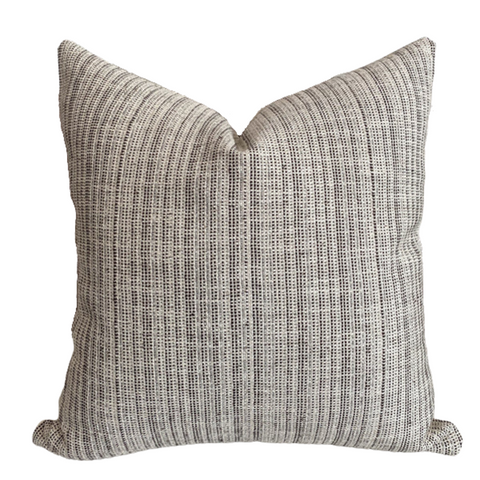 Early Textured Linen | Brown Pillow Cover (ON THE SHELF)