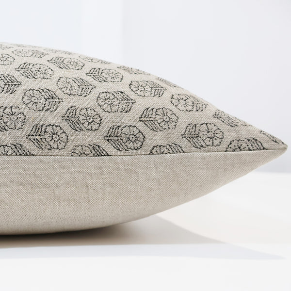 Beloved Linen Block Print Pillow Cover