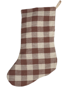 Warm Checkered | Boho Christmas Stocking