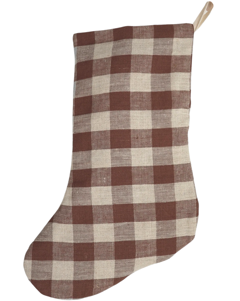 Warm Checkered | Boho Christmas Stocking