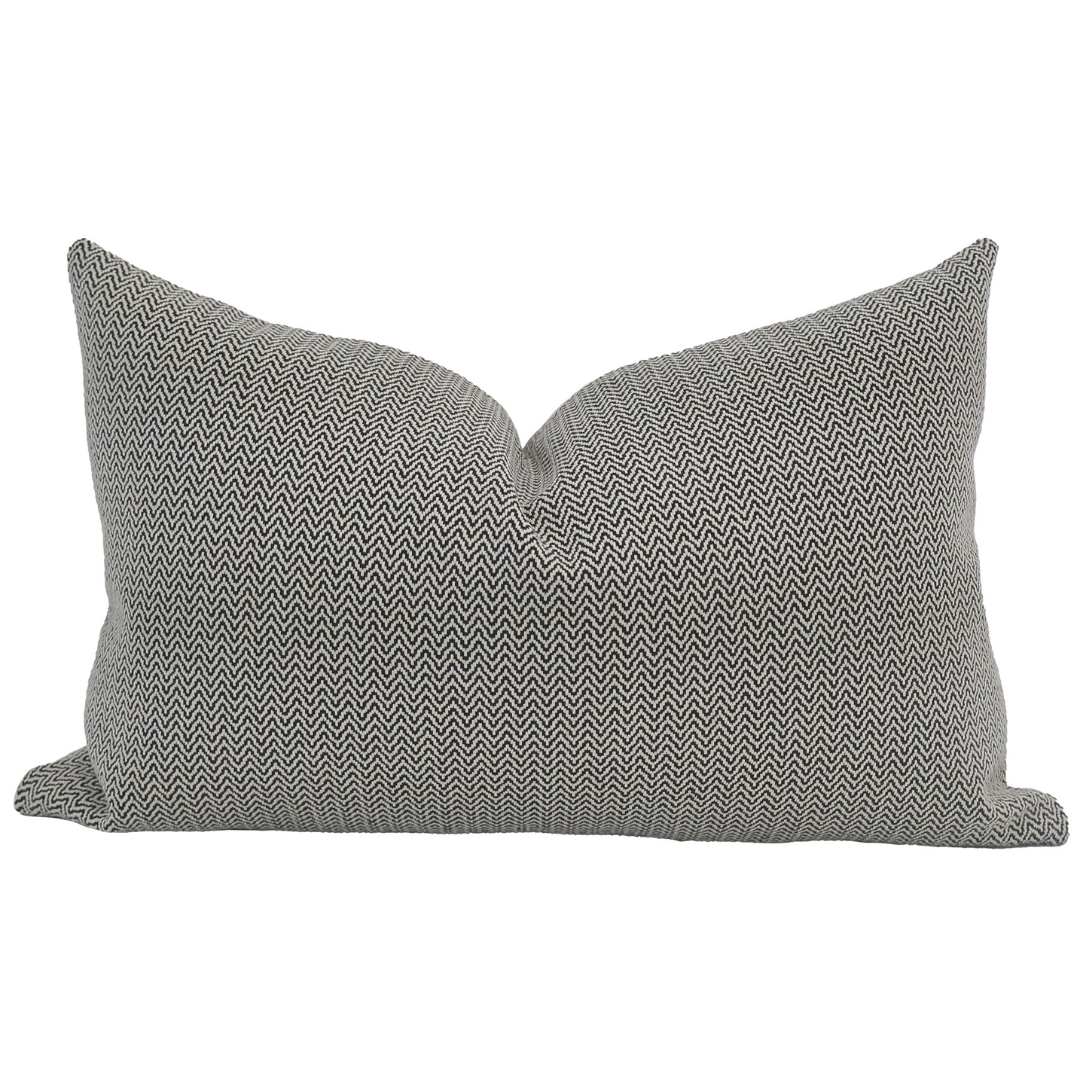 Wavy Black Pillow Cover