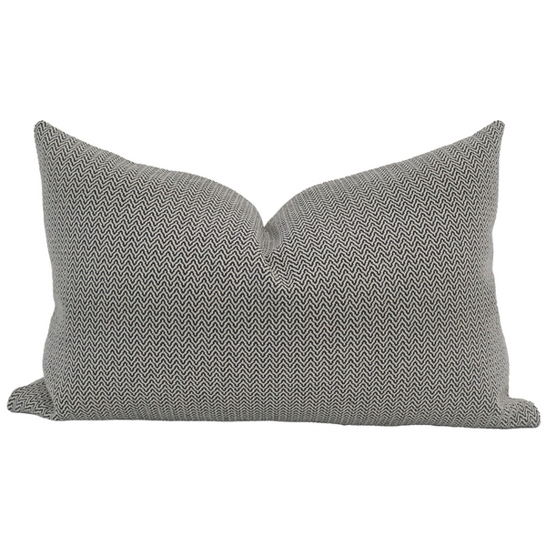 Wavy Black Pillow Cover