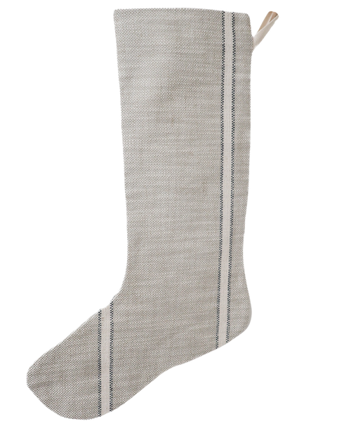 Weathered Stripe | Small Minimal Christmas Stocking