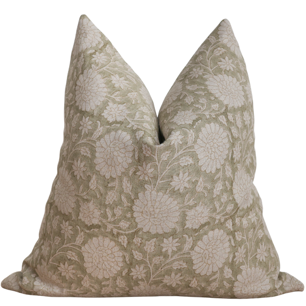 Willow Garden Block Print Pillow Cover