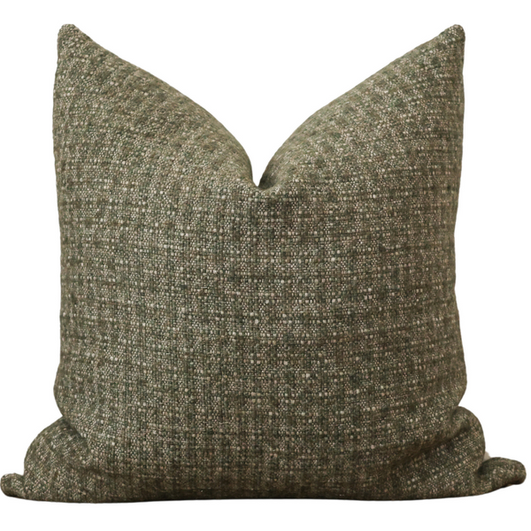 Woven Wool Green Pillow Cover