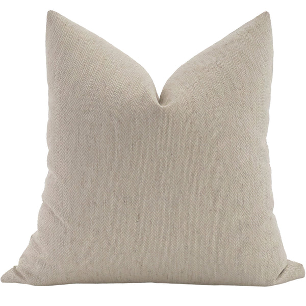 Basketweave Flax Pillow Cover