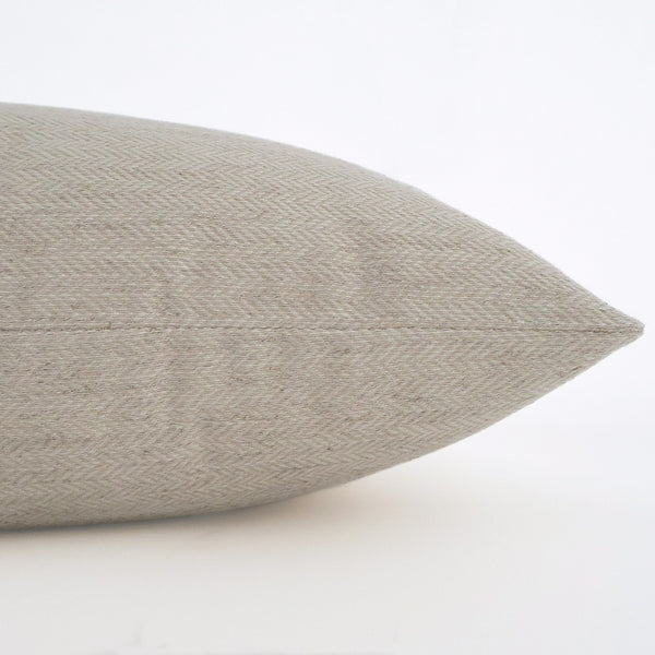 Basketweave Flax Pillow Cover