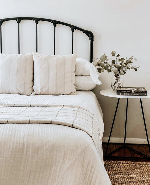 French Linen Stripe Pillow Cover