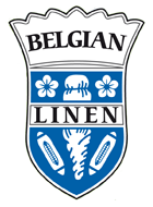 Official Belgian Linen certification logo representing premium quality authentic Belgian flax linen craftsmanship.