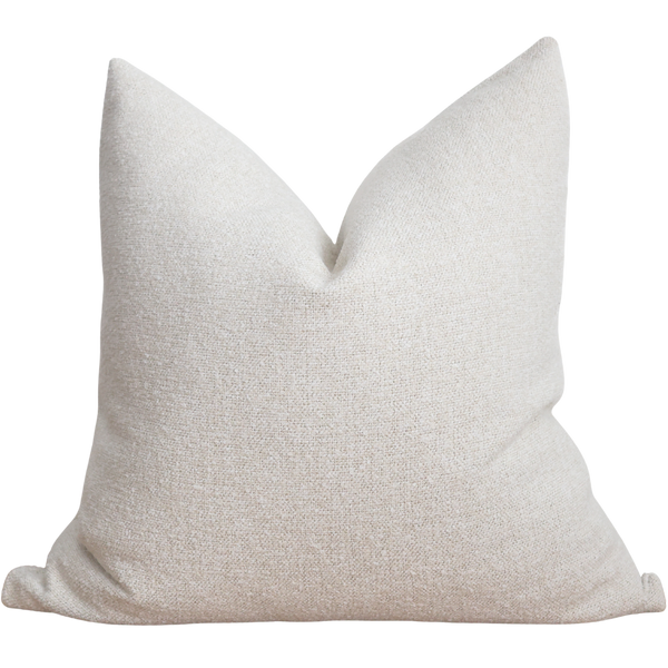 Hackner Home Pure Haven ivory textured pillow cover.
