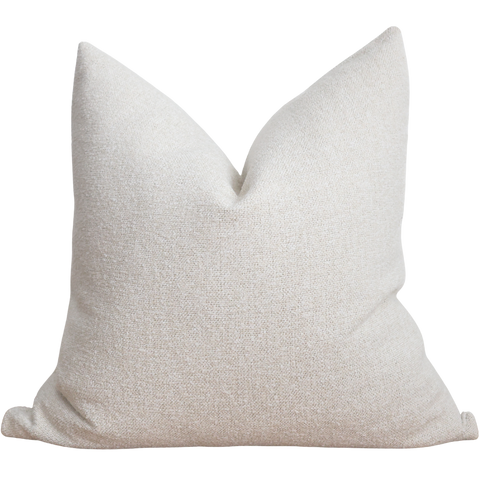 Hackner Home Pure Haven ivory textured pillow cover.