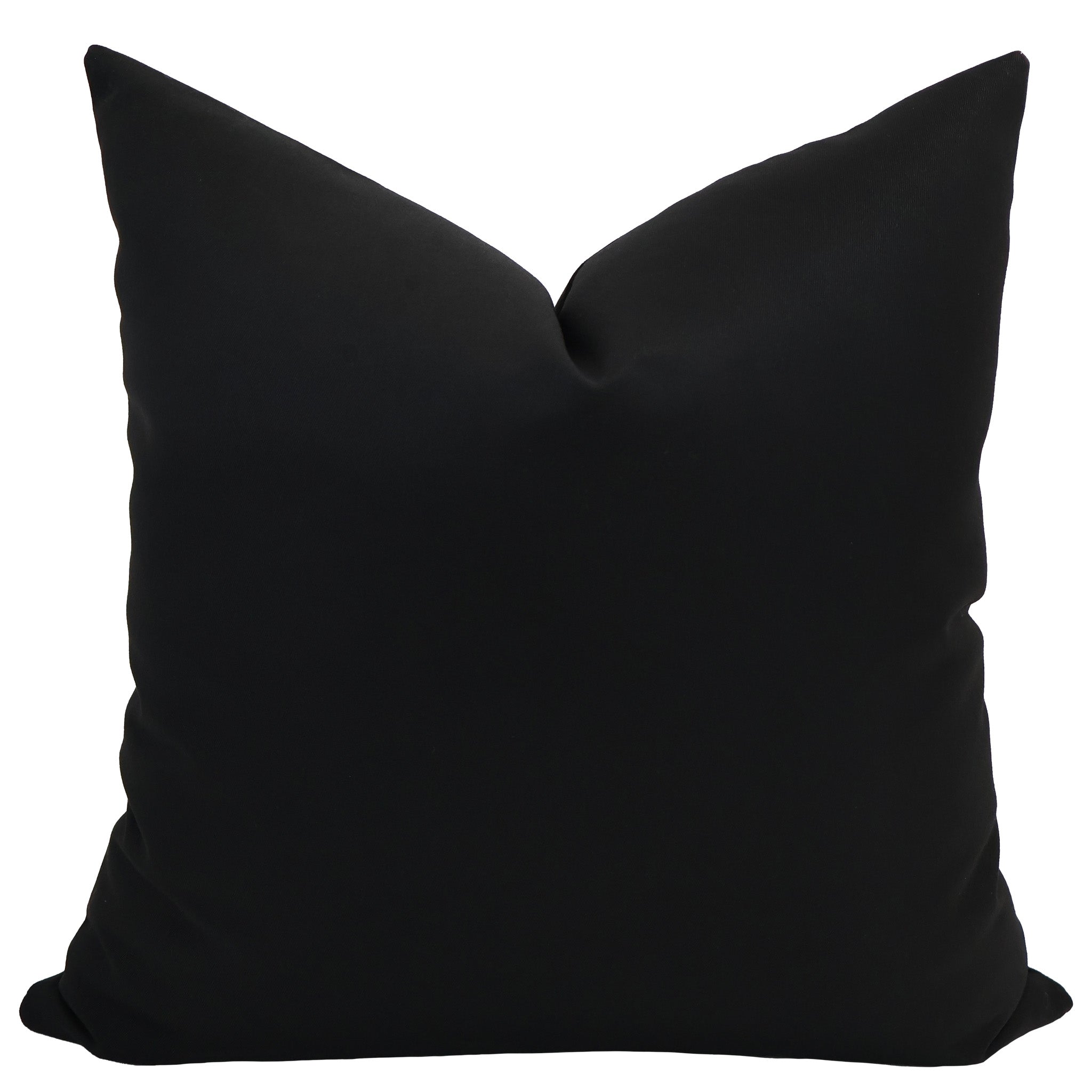 Hackner Home solid black outdoor pillow cover made from durable, weather-resistant fabric for modern patio and garden décor.