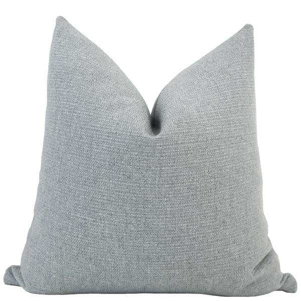 Hackner Home light gray woven pillow cover for modern and cozy home decor.