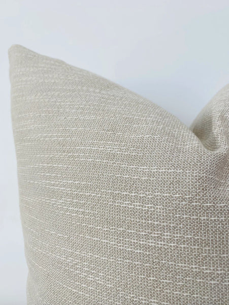 Textured Linen | Beige Pillow Cover