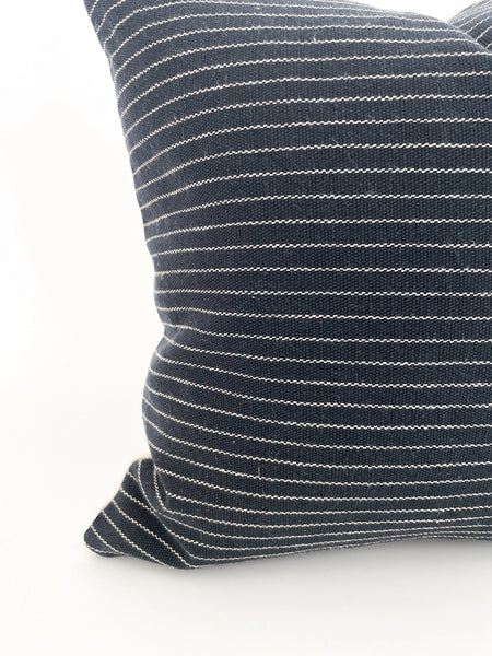 Vintage Stripe | Black Pillow Cover