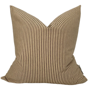Tea Stained Stripe Pillow Cover 26"x26" (ON THE SHELF)
