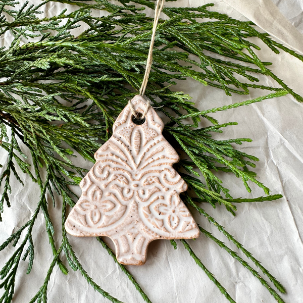 Minimalist Clay Christmas Tree Ornaments XIII
