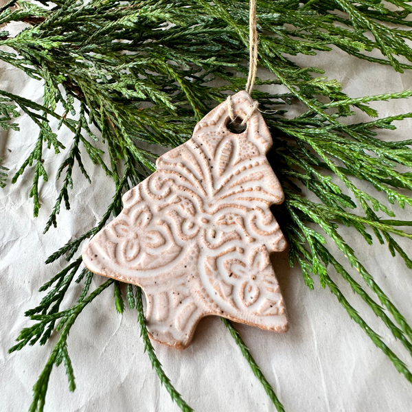 Minimalist Clay Christmas Tree Ornaments XIII