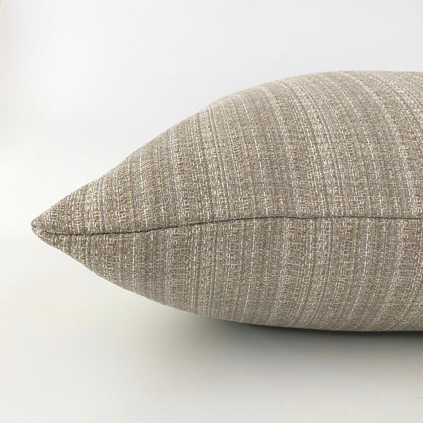 Brown Outdoor Pillow, Solid Brown Outdoor pillow cover, Designer Pillow Cover for outdoor, Hackner Home, Decorative Pillows for outdoor, Textured outdoor pillows, Tan Outdoor Pillows, Handmade Pillows, High End Outdoor Pillows