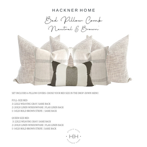 Bed Pillow Combo 'Neutral & Brown'