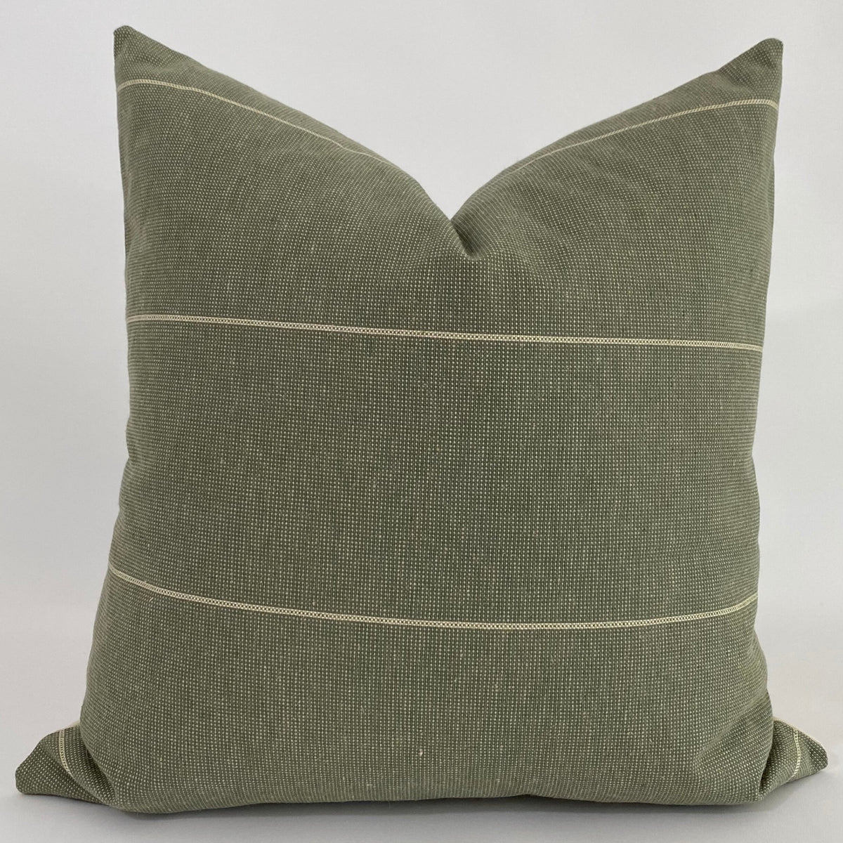 Green stripe outlet pillow