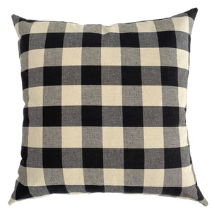 Buffalo Plaid Pillow Cover, Plaid Pillow Cover, Black & Cream Pillow, Plaid Pillow in black, Black Plaid Pillow, Hackner Home and American Farmhouse Magazine, Farmhouse Pillow in Black, Black Farmhouse Pillow, Cream Farmhouse Pillow, Christmas Plaid Pillow, Christmas Pillow Cover, Christmas Pillow, Holiday Pillow, Plaid Christmas Pillow, Designer Pillow Covers, High End Pillow Covers, Handmade Pillows, Made in USA Pillows