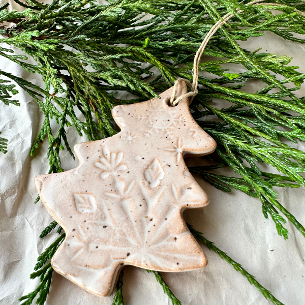 Minimalist Clay Christmas Tree Ornaments XV