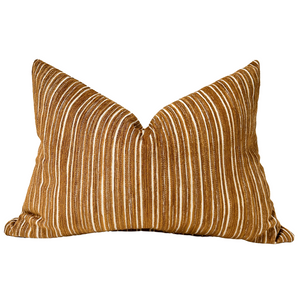 Gold Stripes Pillow Cover