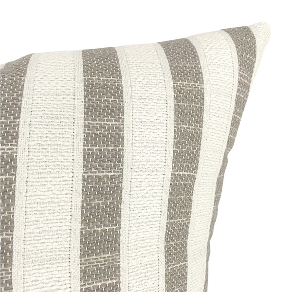Outdoor Woven Stripes | Sand Pillow Cover