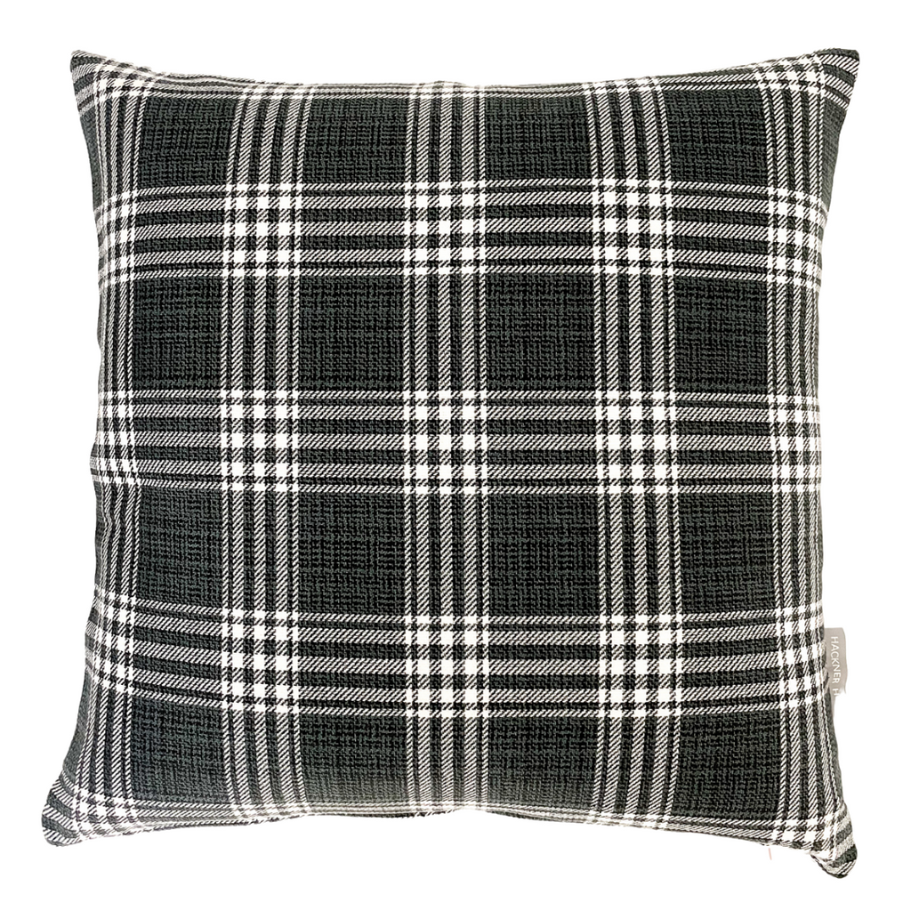 Black Tartan Pillow Cover