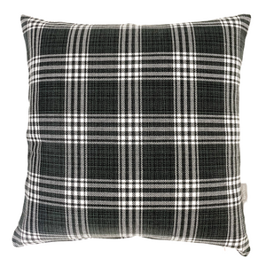 Black plaid pillows best sale