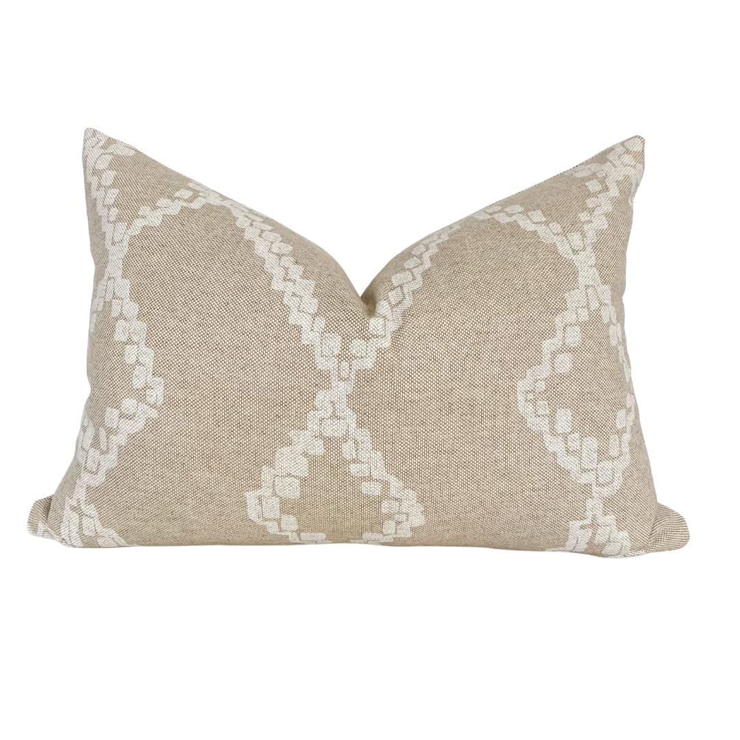Boho Linen | Beige Pillow Cover (ON THE SHELF)