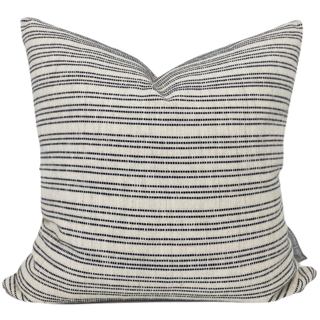 Boho Woven Stripe | Navy Pillow Cover