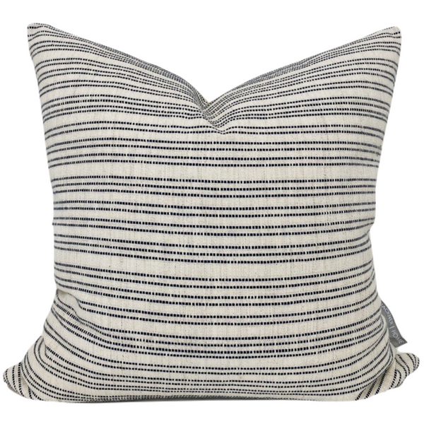 Boho Woven Stripe Pillow, Blue Boho Pillow Cover, Boho Pillow, Hackner Home, Designer Pillows, Decorative Pillow Cover, Pillow Covers, Textured Pillows,  Modern Boho Pillow, Boho Farmhouse Pillow