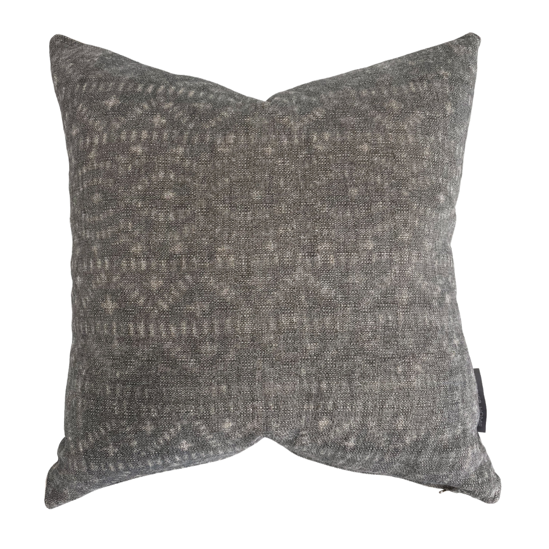 Distressed Gray Pillow, Tribal Pillow Cover, Linen Distressed Pillow, Vintage style Pillow, Linen Pillow Cover, Gray Pillow, Decorative Gray Pillow, Hackner Home, Decorative Pillow Shop