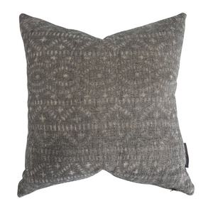 Distressed Gray Pillow, Tribal Pillow Cover, Linen Distressed Pillow, Vintage style Pillow, Linen Pillow Cover, Gray Pillow, Decorative Gray Pillow, Hackner Home, Decorative Pillow Shop